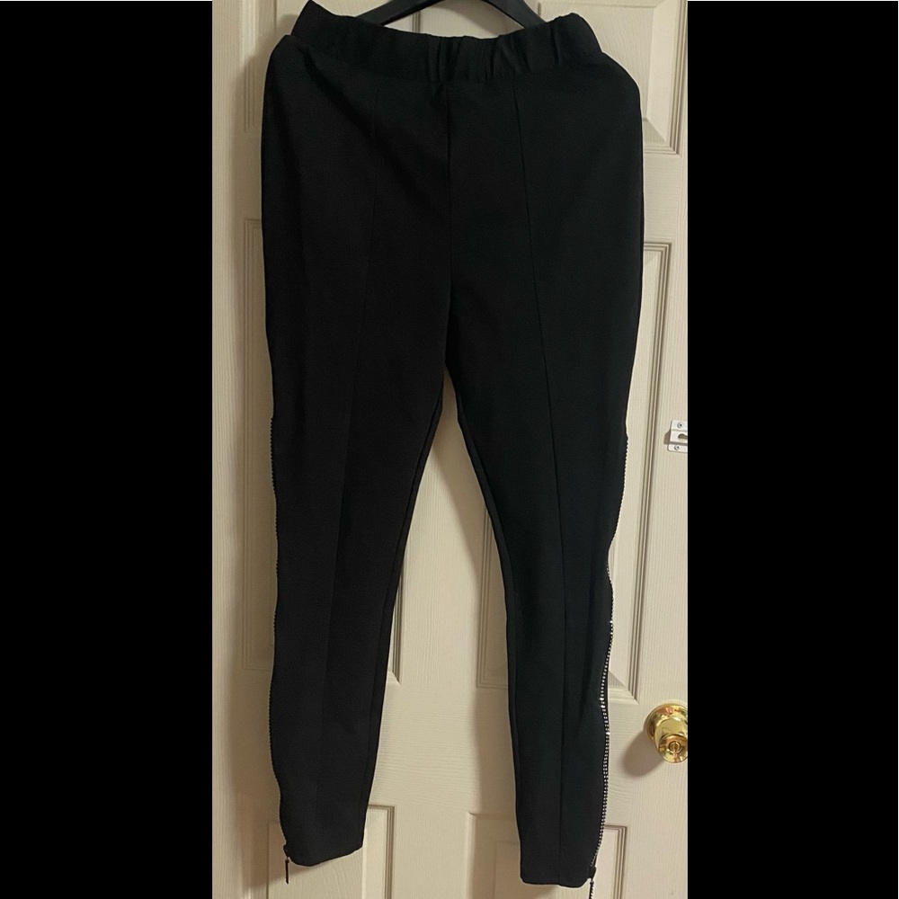 ASOS tall us10 beautiful pants with embellished zipper on the side new